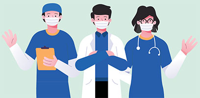 healthcare workers illustration